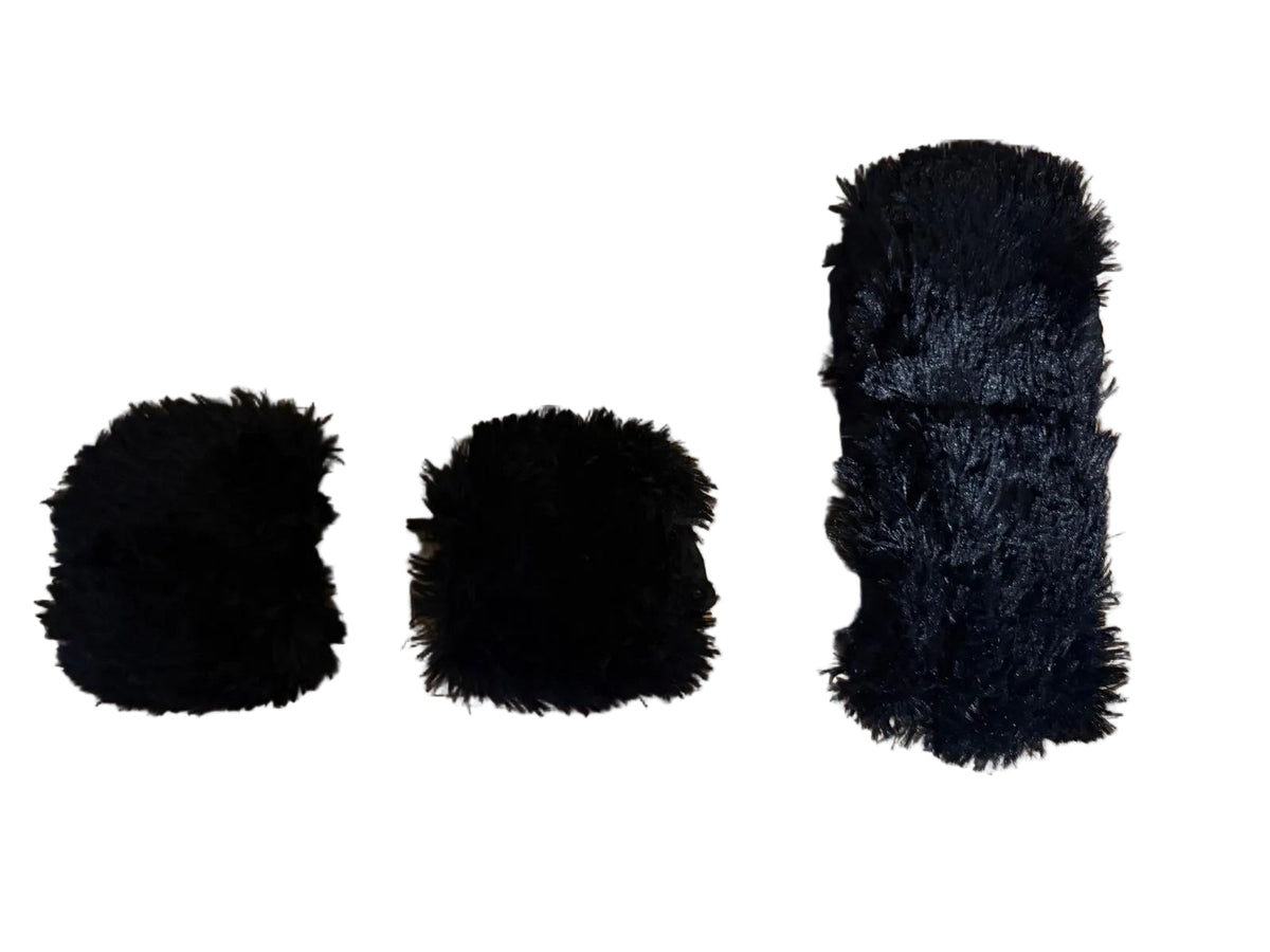 BLACK PLUSH PEDALS FOR PETERBILT OR KENWORTH X3 Tractolaser