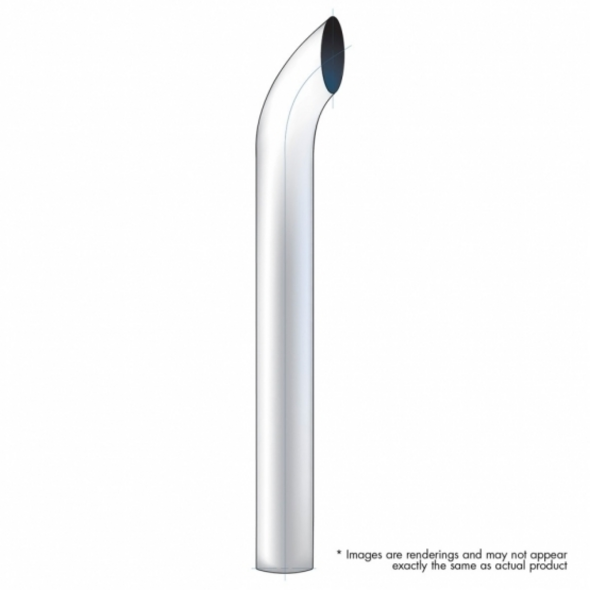 5" Curved Plain Bottom Exhaust - 48" L AMS-C548 Tractolaser