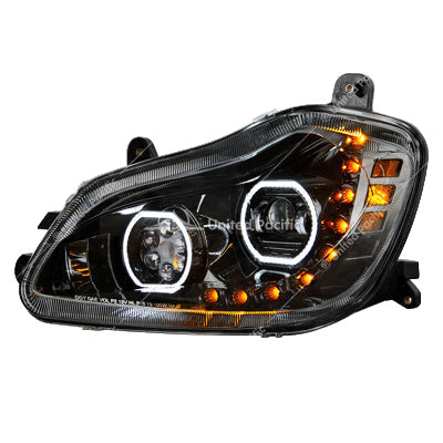 BLACK 10 LED HEADLIGHT FOR 2013-2021 KENWORTH T680 - DRIVER SIDE 35743 Tractolaser