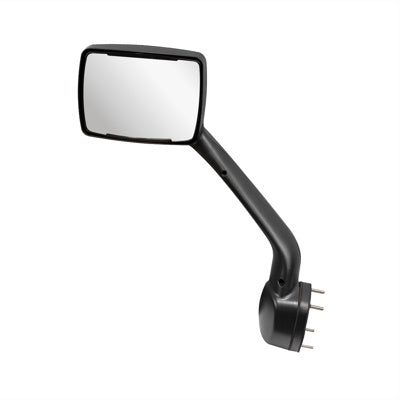 CHROME HOOD MIRROR ASSEMBLY W/ SEQUENTIAL LED TURN SIGNAL FOR 2013-2021 KENWORTH T680 & PETERBILT 579 - DRIVER 42240 Tractolaser