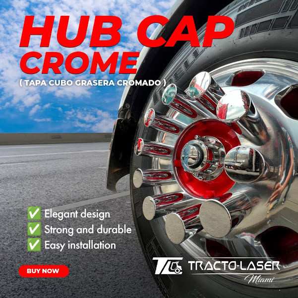 HUB CAP CHROME SET X 2 Tractolaser