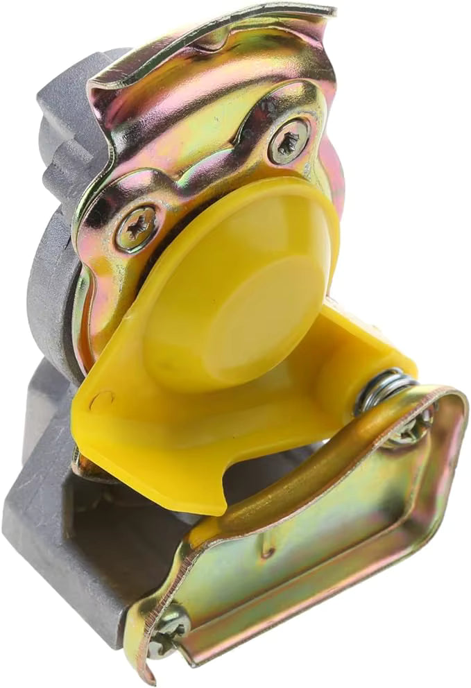 M16/M22/1/2 Brake System Trailer Gladhand Truck Coupling Head Yellow Lid Automatic Shutter Palm Tractolaser