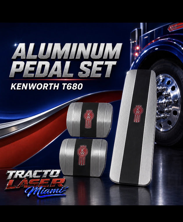 PEDALS ALUMINUM KENWORTH BLACK T680 Tractolaser