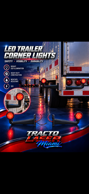 LED End Outline Marker Lamp Set 12v with 6 SMD for Truck Trailer Bus Red/ Amb (chapulines) Tractolaser