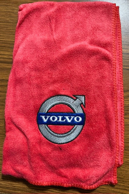 CABIN INTERIOR TOWEL VOLVO RED 24" X 13" Tractolaser