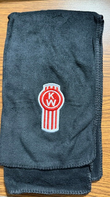 CABIN INTERIOR TOWEL KENWORTH BLACK 24" X 13" Tractolaser