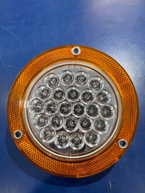 AMS-8070 4" Round Stop Turn Tail led arround reflective AMB/CLEAR Tractolaser