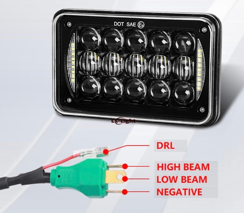 15 High Power LED Rectangular Light 15 LED 4X6 Tractolaser