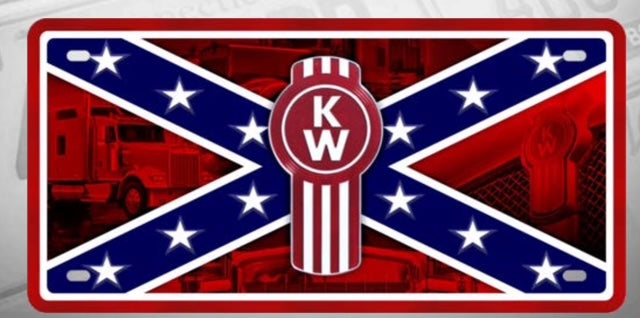 CHAPA (PLACA) DE LUJO LOGO KW BANDERA X Tractolaser