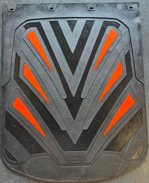 MUD FLAP 24” X 30” ORANGE 6 HORNS COLOR BLACK X 2 (Copia) (Copia) (Copia) (Copia) (Copia) (Copia) (Copia) (Copia) (Copia) Tractolaser