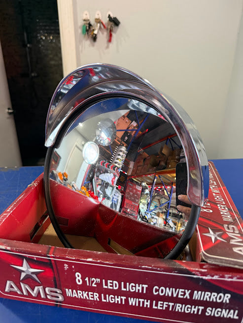 VISOR CHROME FOR MIRROR 8" AUXILIARY CONVEX Tractolaser