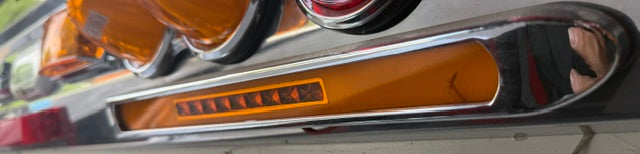 LED LIGHT BAR YELOW HALLO WHIT BEZEL CHROME 13.5" Tractolaser