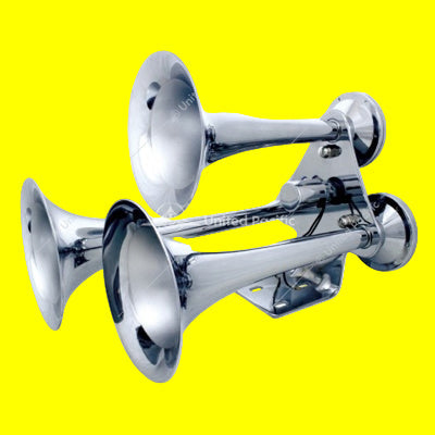3 TRUMPETS "COMPETITION SERIES" CHROME TRAIN HORN 46151 Tractolaser