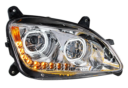 CHROME 10 LED HEADLIGHT FOR PETERBILT 587 (2010-2016) & 579 (2012-2021) - PASSENGER SIDE 35746 Tractolaser