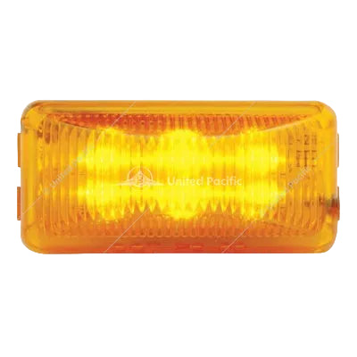 6 LED RECTANGULAR LIGHT (CLEARANCE/MARKER) - AMBER LED/AMBER LENS 38158 Tractolaser