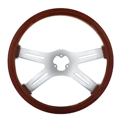 18" CHROME 4 SPOKE STEERING WHEEL 88217 Tractolaser