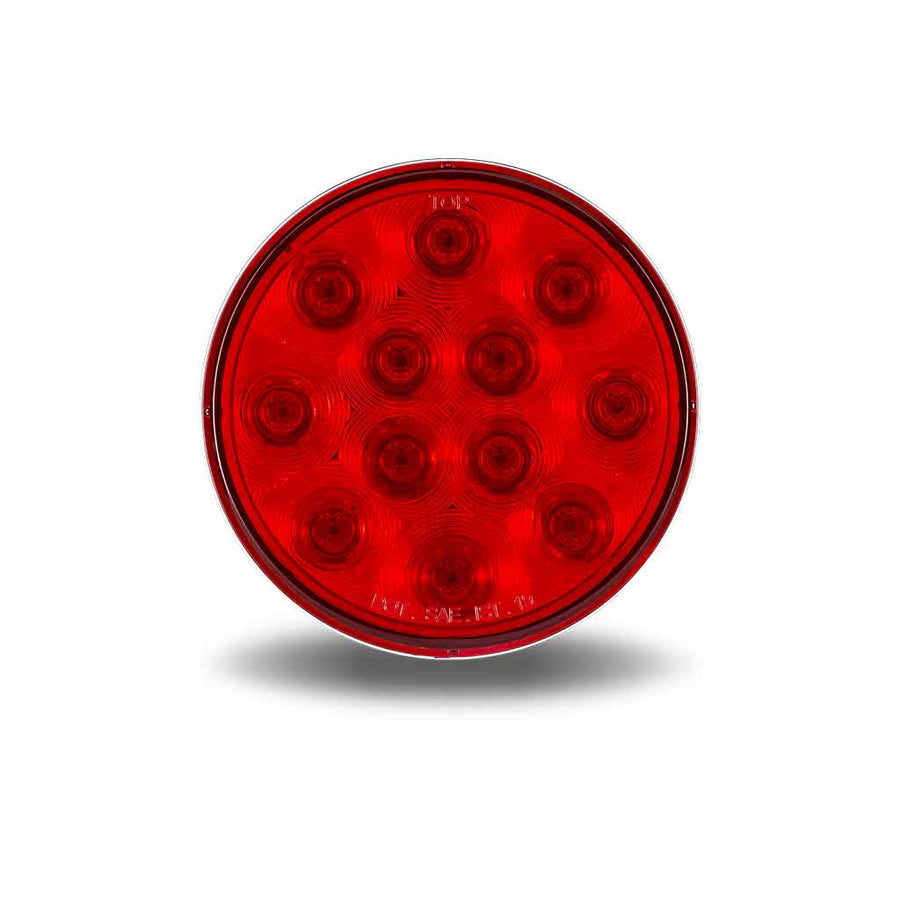 4″ Red Stop, Turn & Tail Round LED Light – 12 Diodes TRUX TLED-412R Tractolaser