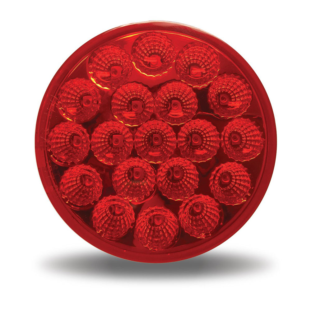 4″ RED STOP, TURN & TAIL ROUND LED LIGHT – 19 DIODES TLED-419R Tractolaser