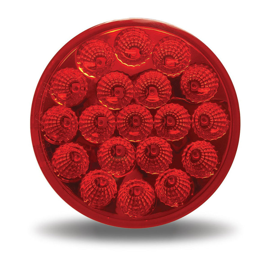 4″ RED STOP, TURN & TAIL ROUND LED LIGHT – 19 DIODES TLED-419R Tractolaser