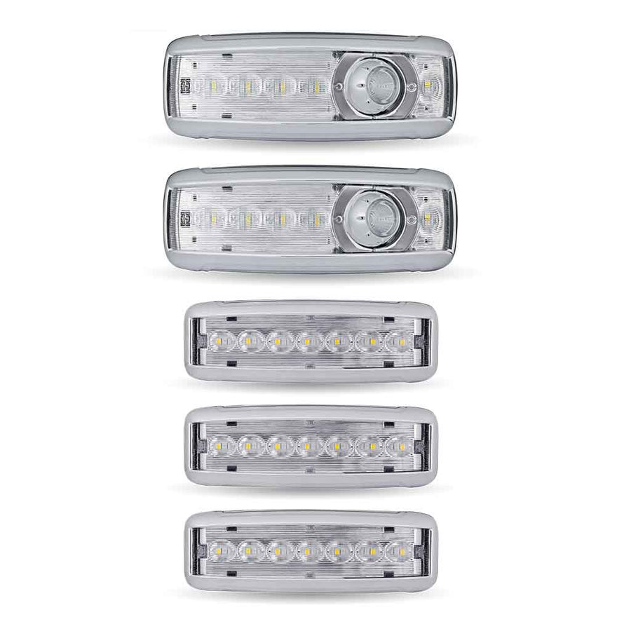 LED Interior Projector Dome 7-Color Cab & Sleeper Lighting Kit for Kenworth T680/T880 – Chrome TLED-IK80 Tractolaser