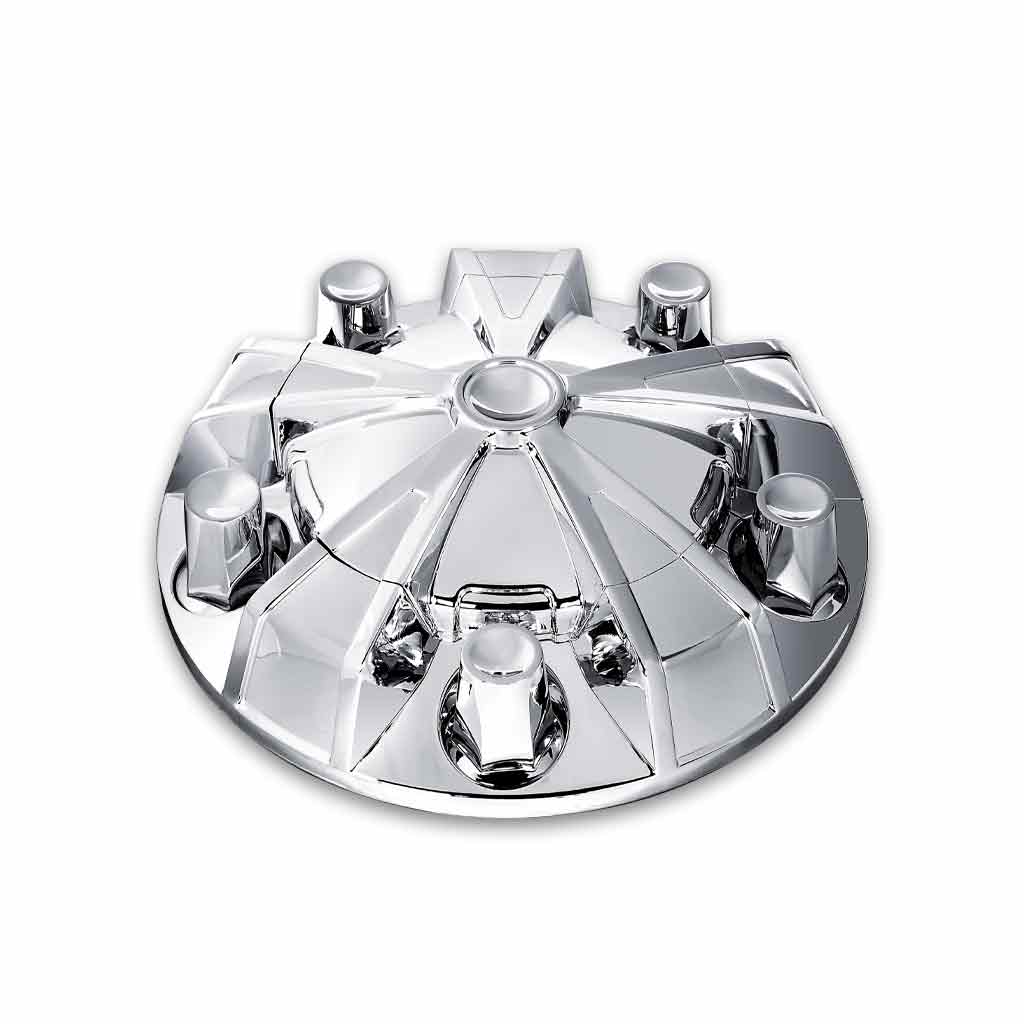Complete Chrome ABS Plastic Mag Wheel Axle & Nut Cover Kit TRUX THUB-MC1 Tractolaser