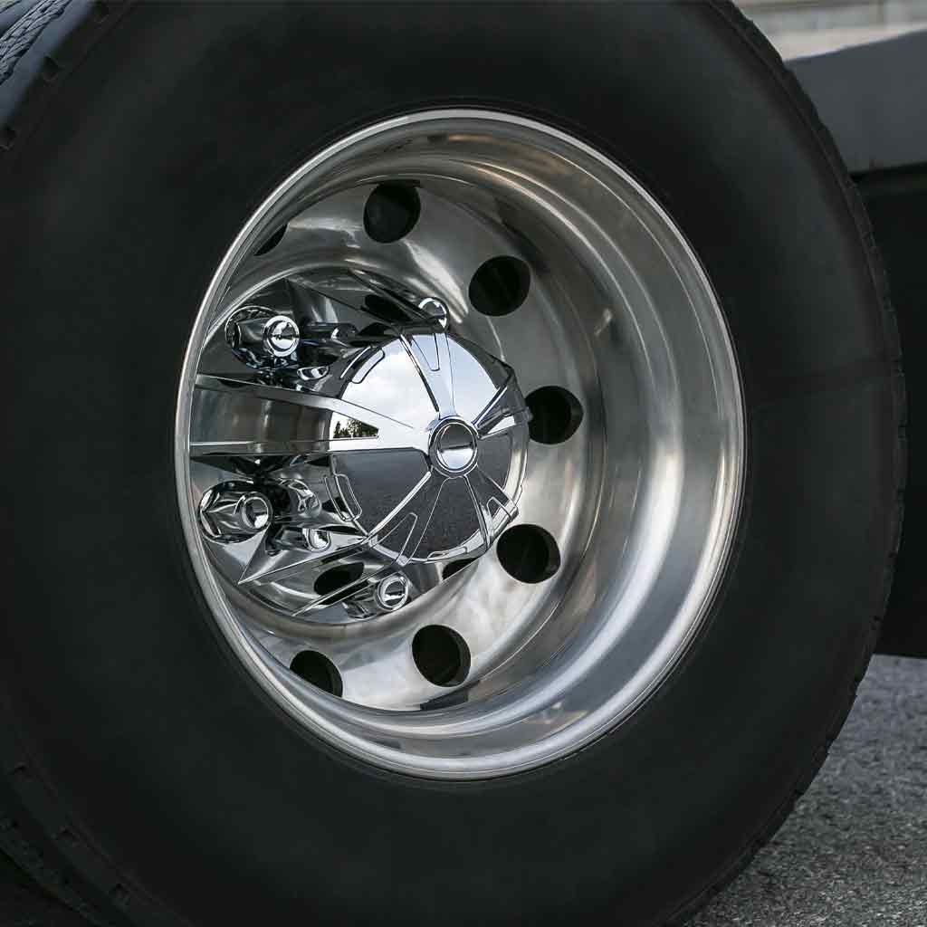 Complete Chrome ABS Plastic Mag Wheel Axle & Nut Cover Kit TRUX THUB-MC1 Tractolaser