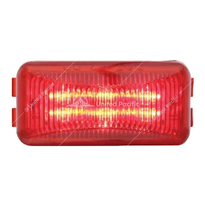 6 LED RECTANGULAR LIGHT (CLEARANCE/MARKER) - RED LED/RED LENS 38159B Tractolaser