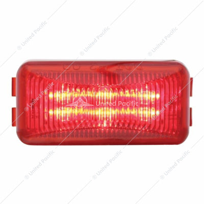 6 LED RECTANGULAR LIGHT (CLEARANCE/MARKER) - RED LED/RED LENS 38159B Tractolaser