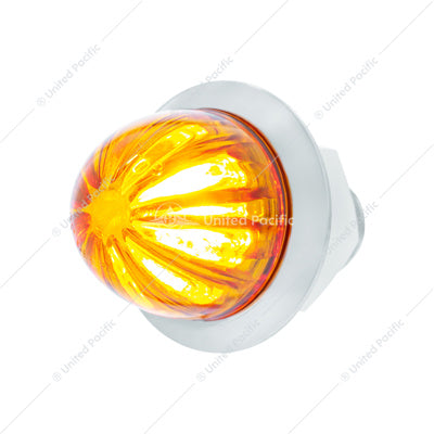 2 LED DUAL FUNCTION 3/4" MINI WATERMELON LIGHT (CLEARANCE/MARKER) - AMBER LED/AMBER LENS 39226 Tractolaser