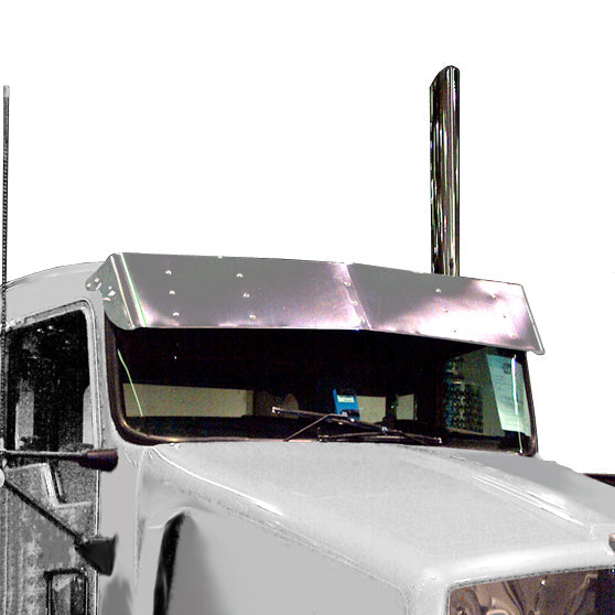 13" Stainless Steel Drop Visor For Round Window Kenworth W900/T800/T600/T660 Tractolaser