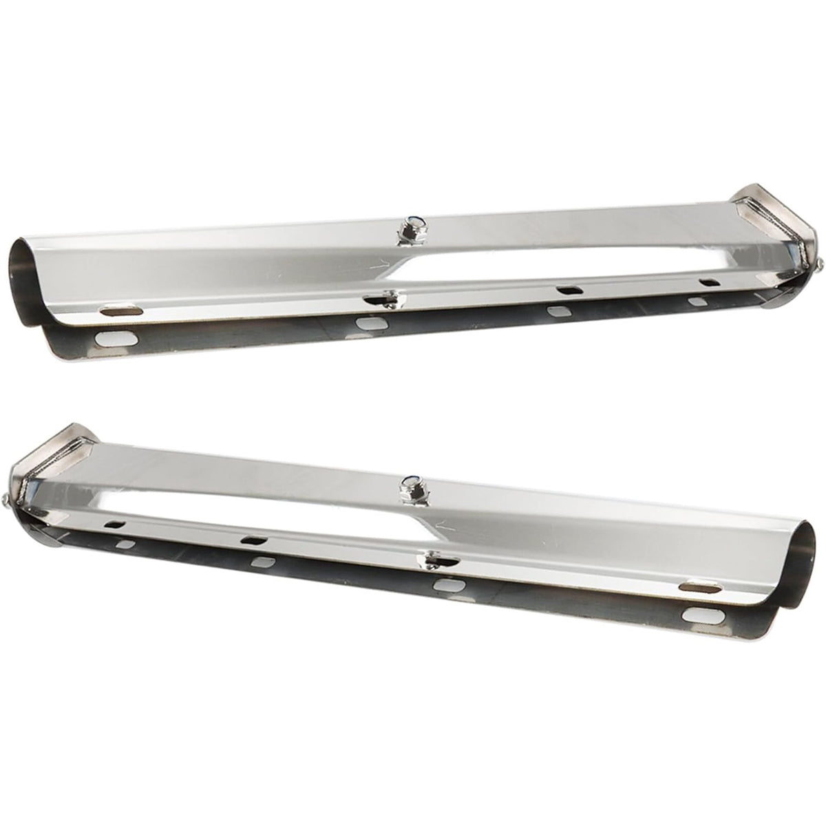 Par de soportes para guardabarros rectos de servicio pesado de 30 pulgadas, distancia de 2.5 pulgadas entre tornillos AMS
