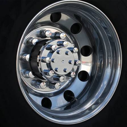 Chrome Rear Hub Cover with Top Hat Style Nut Covers x 1 Tractolaser