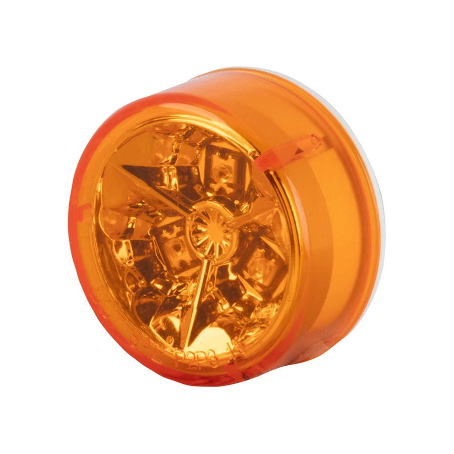LED Clearance or Side Marker Light - 2" Round - 3 LEDs - Amber Tractolaser