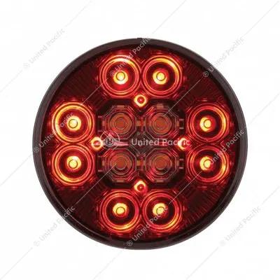 4" ROUND COMBO LIGHT WITH 12 LED STOP, TURN & TAIL & 16 LED BACK-UP - RED LED/RED LENS 36607 Tractolaser