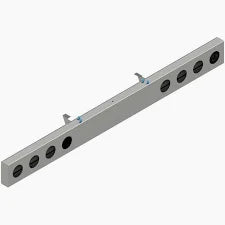 94" One-Piece Stainless Steel Rear Light Bar with Eight 4" Light Cutouts Tractolaser