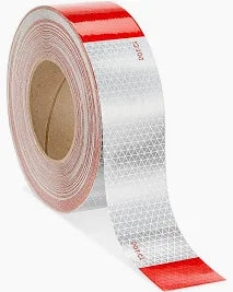 Uline Reflective Conspicuity Tape - 2" x 1´, Red/White Tractolaser