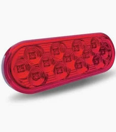 6″ Red Stop, Turn & Tail Oval Mirror LED Light – 13 Diodes TLED-OBMR Tractolaser