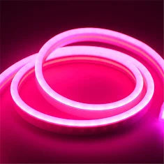 1 ft Neon LED Strip Lights, Flexible Light Rope, Waterproof, PINK (FEET) Tractolaser