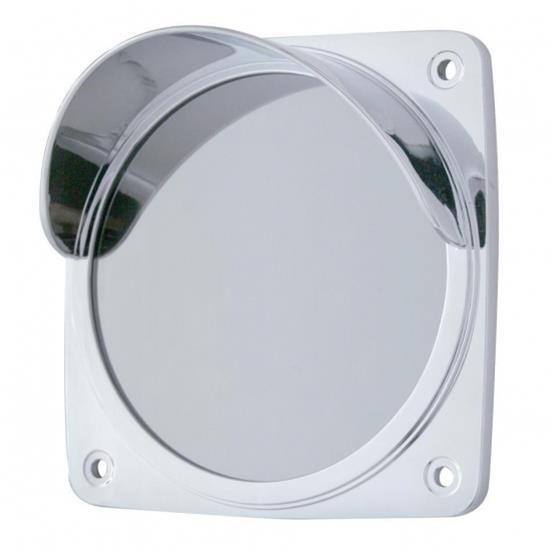 Chrome plastic mirror bezel whit visor for square 34088 UP Tractolaser