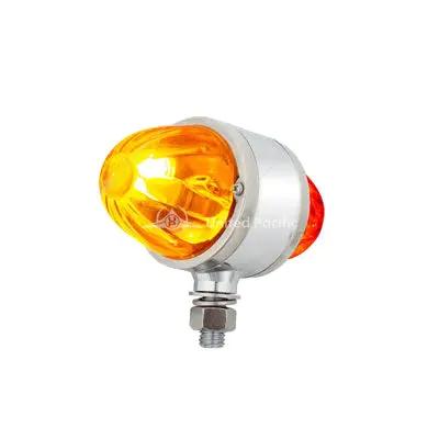 ULTRABURST CHROME DOUBLE FACE GLASS WATERMELON LIGHT-AMBER & RED LED/CLEAR LENS 35086 Tractolaser